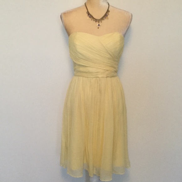 J. Crew Dresses & Skirts - Romantic J Crew Strapless Lemon Chiffon Dress Gown
